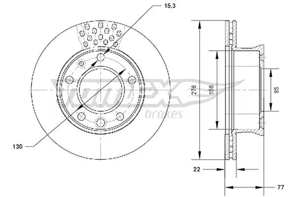 Disque de frein TOMEX Brakes TX 70-07