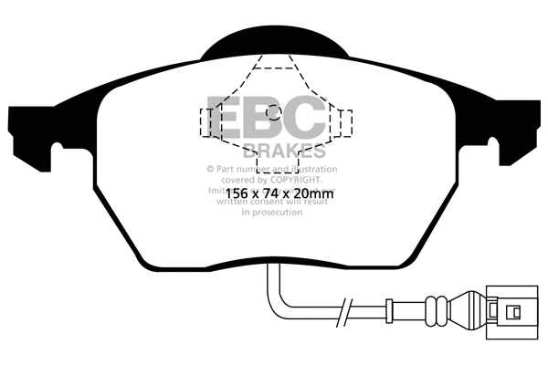 Kit de plaquettes de frein, frein à disque EBC Brakes DP21330