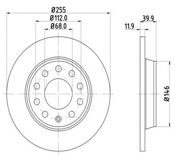 Disque de frein MTR 12108541