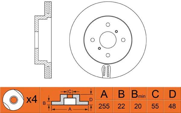 Disque de frein FIT FR0474V