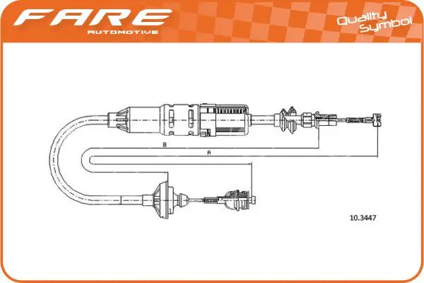 Tirette à câble, commande d'embrayage FARE-RCH 24851