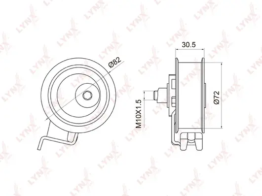 Poulie de tension, courroie crantée LYNXAUTO PB-1011