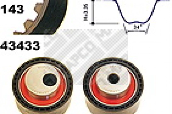 Kit de courroie crantée MAPCO 23433