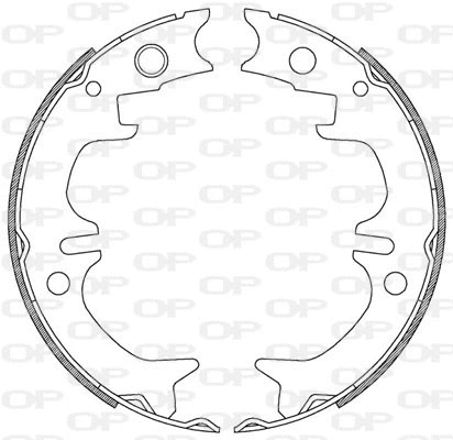 Jeu de mâchoires de frein OPEN PARTS BSA2208.00