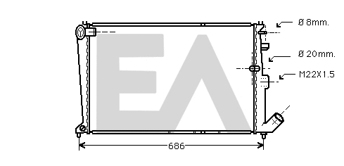 Radiateur, refroidissement du moteur EACLIMA 31R10015