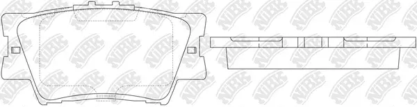 Kit de plaquettes de frein, frein à disque NiBK PN1522