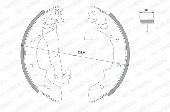 Jeu de mâchoires de frein WEEN 152-2036