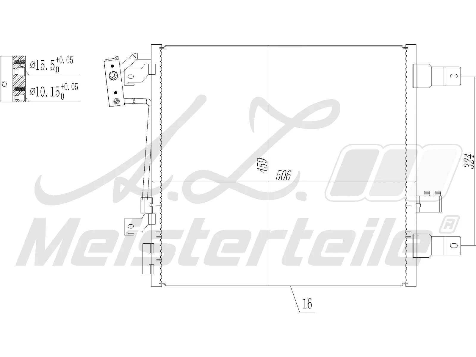 Condenseur, climatisation A.Z. Meisterteile AZMT-45-030-1253