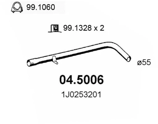Tuyau d'échappement ASSO 04.5006