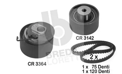 Kit de courroie crantée BREDA LORETT KCD0073