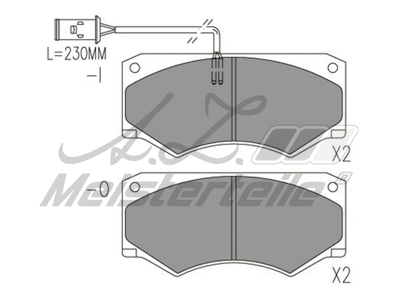 Kit de plaquettes de frein, frein à disque A.Z. Meisterteile AZMT-44-022-1738