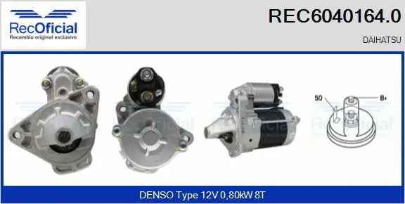 Démarreur RECOFICIAL REC6040164.0