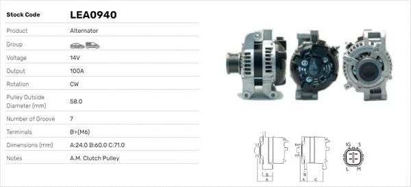 Alternateur LUSA LEA0940