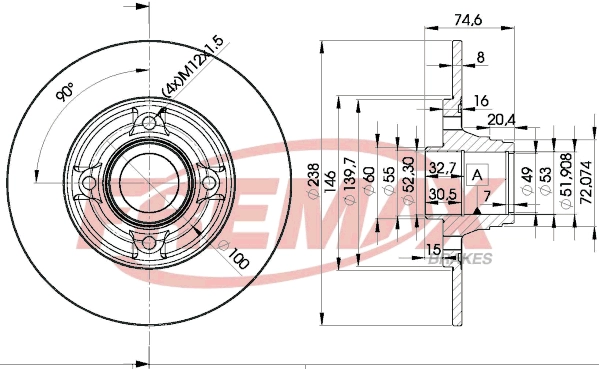 Disque de frein FREMAX BD-5006