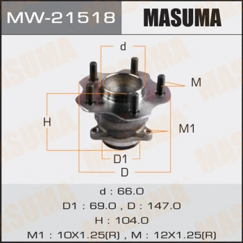 Kit de roulements de roue MASUMA MW-21518