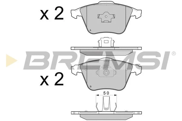 Kit de plaquettes de frein, frein à disque BREMSI BP3301