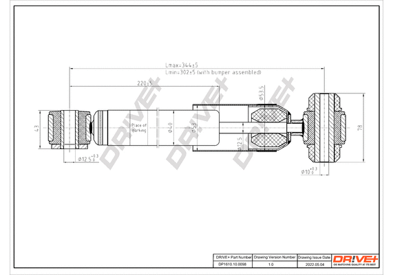 Amortisseur Dr!ve+ DP1610.10.0098