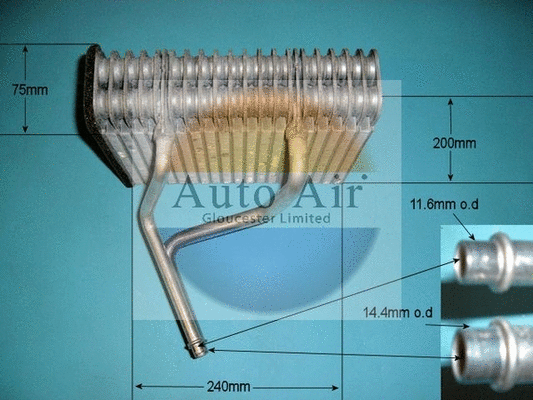 Évaporateur climatisation AUTO AIR GLOUCESTER 21-0003