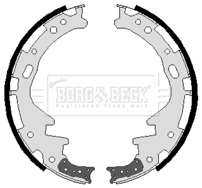 Jeu de mâchoires de frein BORG & BECK BBS6003