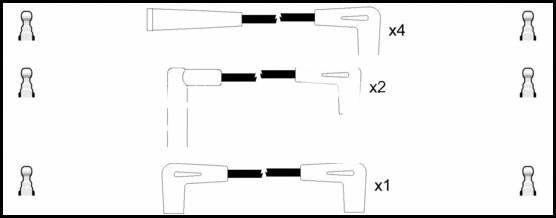 Kit de câbles d'allumage LEMARK HOES853