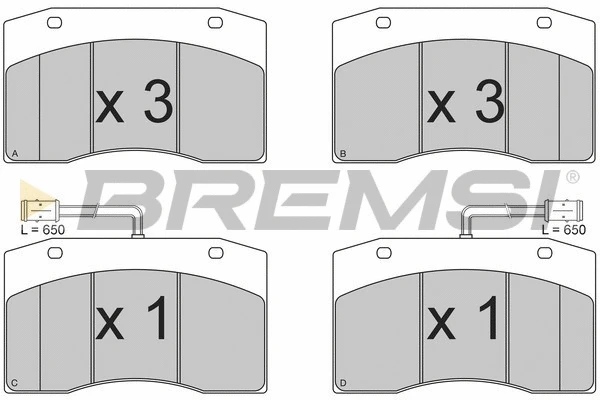 Kit de plaquettes de frein, frein à disque BREMSI BP7312