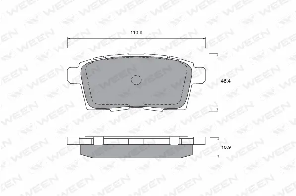 Kit de plaquettes de frein, frein à disque WEEN 151-2572
