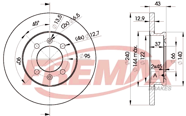 Disque de frein FREMAX BD-8405