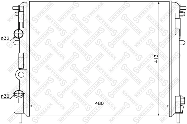 Radiateur, refroidissement du moteur STELLOX 10-25192-SX