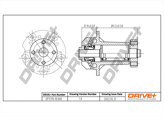 Pompe à eau, refroidissement du moteur Dr!ve+ DP2310.10.068