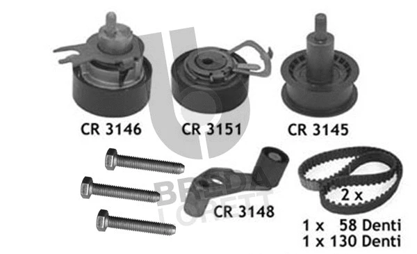 Kit de courroie crantée BREDA LORETT KCD0289