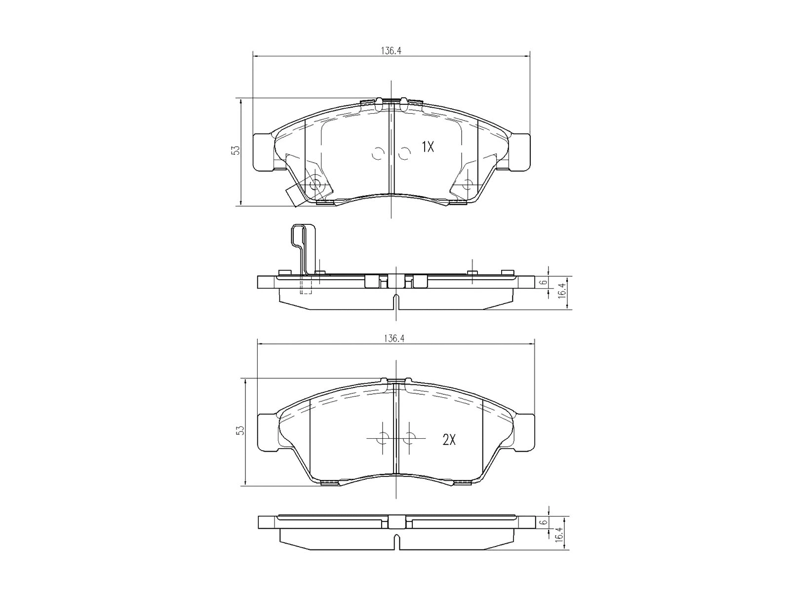 Kit de plaquettes de frein, frein à disque A.Z. Meisterteile AZMT-44-022-1140