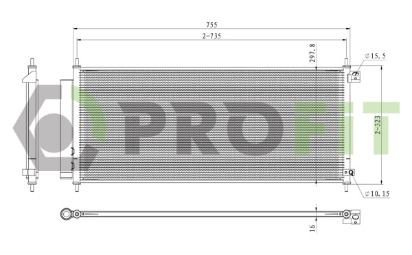 Condenseur, climatisation PROFIT 1770-0526