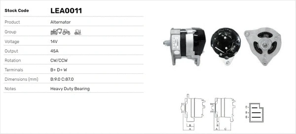 Alternateur LUSA LEA0011