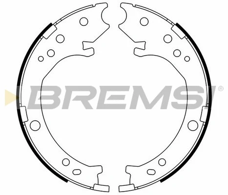 Jeu de mâchoires de frein, frein de stationnement BREMSI GF0716