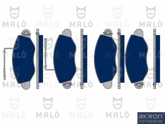 Kit de plaquettes de frein, frein à disque AKRON-MALÒ 1050271