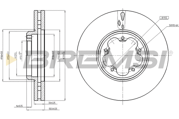 Disque de frein BREMSI CD8469V