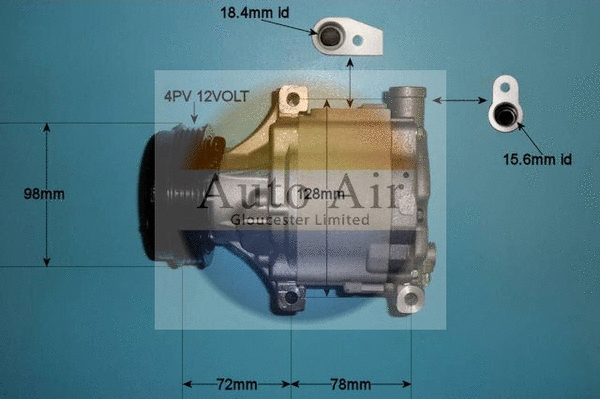 Compresseur, climatisation AUTO AIR GLOUCESTER 14-2078