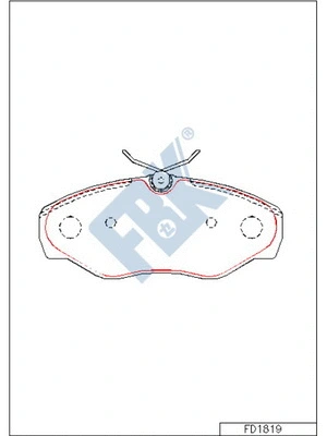 Kit de plaquettes de frein, frein à disque FBK FD1819