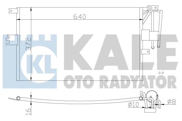 Condenseur, climatisation KALE OTO RADYATÖR 382300