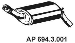 Silencieux arrière EBERSPÄCHER 694.3.001