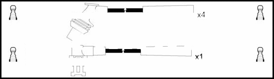 Kit de câbles d'allumage LEMARK HOES186