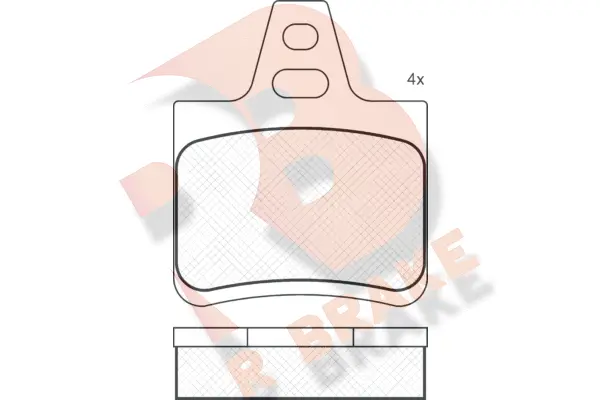 Kit de plaquettes de frein, frein à disque R BRAKE RB0812