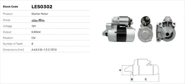 Démarreur LUSA LES0302