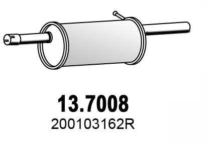 Silencieux arrière ASSO 13.7008
