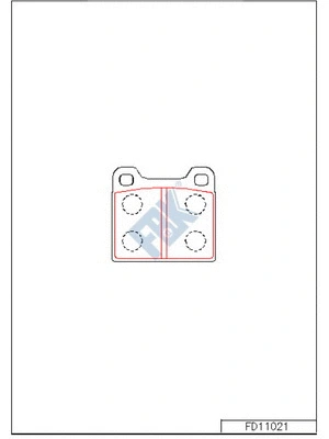 Kit de plaquettes de frein, frein à disque FBK FD11021