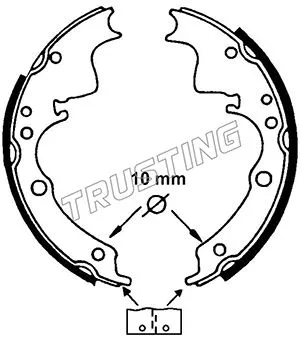 Jeu de mâchoires de frein TRUSTING 040.118