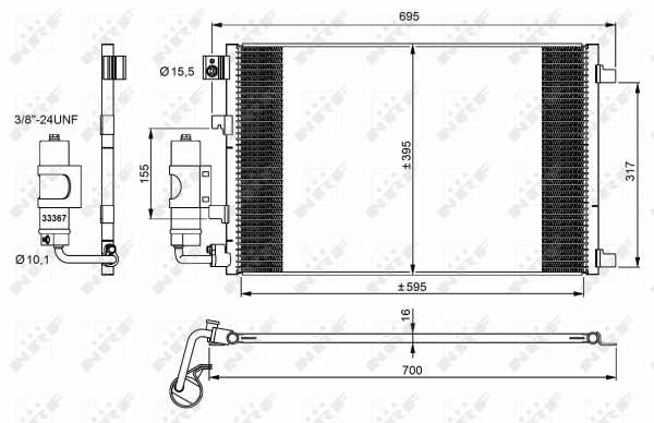 Condenseur, climatisation NRF 35973