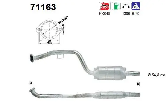 Catalyseur AS 71163