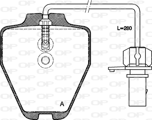 Kit de plaquettes de frein, frein à disque OPEN PARTS BPA0752.22