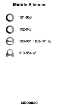 Silencieux central FA1 MD000690